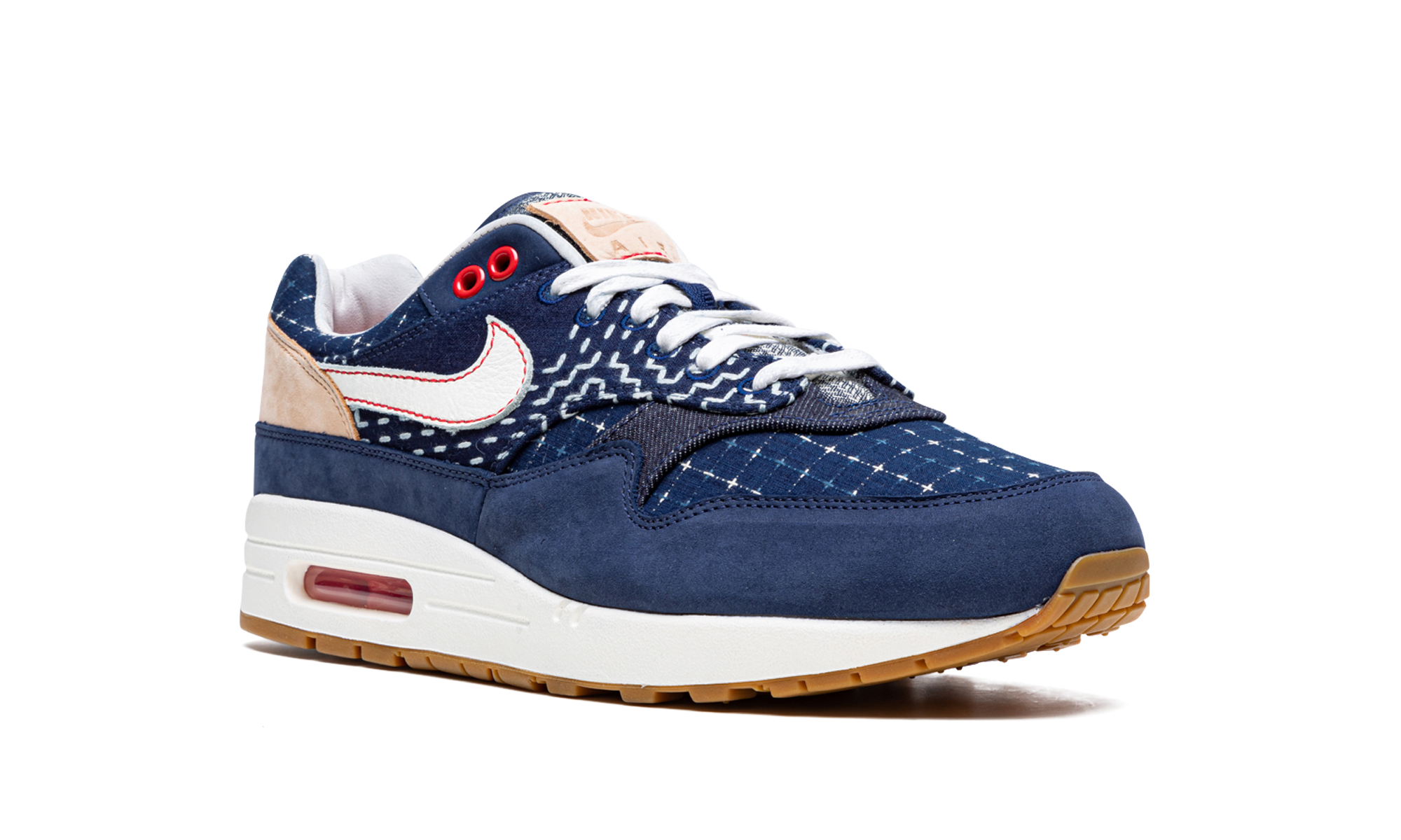 nike air max 1 denham+CW7603-400+diagnol right view