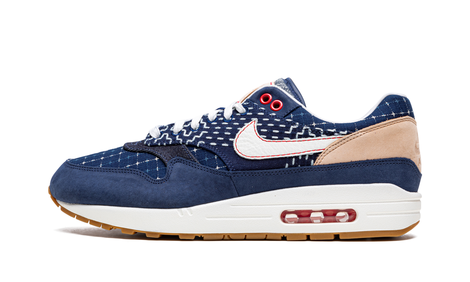 nike air max 1 denham+CW7603-400+diagnol right view 1