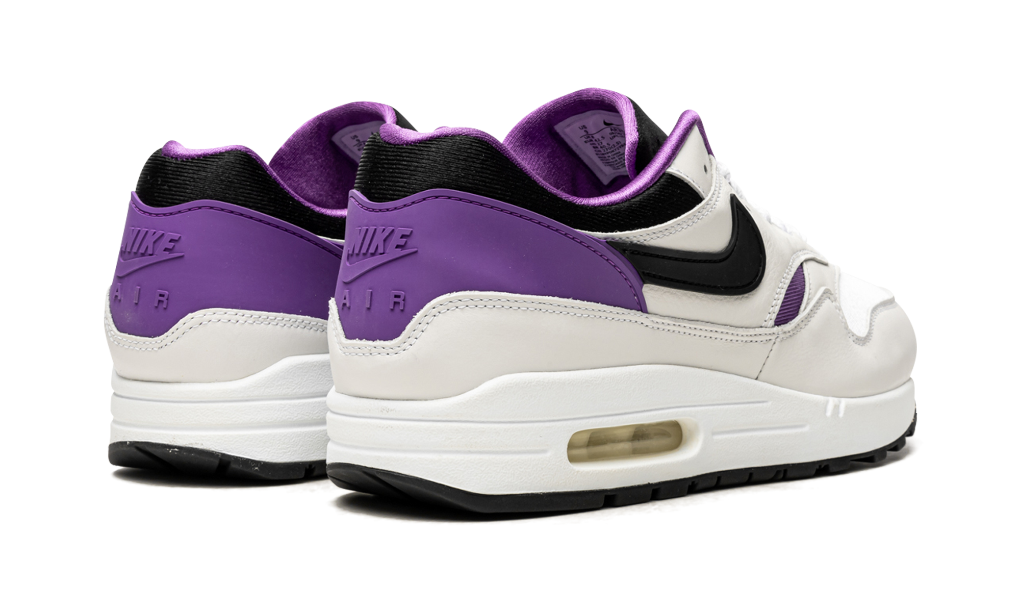 nike air max 1 dna ch 1 purple punch+AR3863-101+diagnol right behind view
