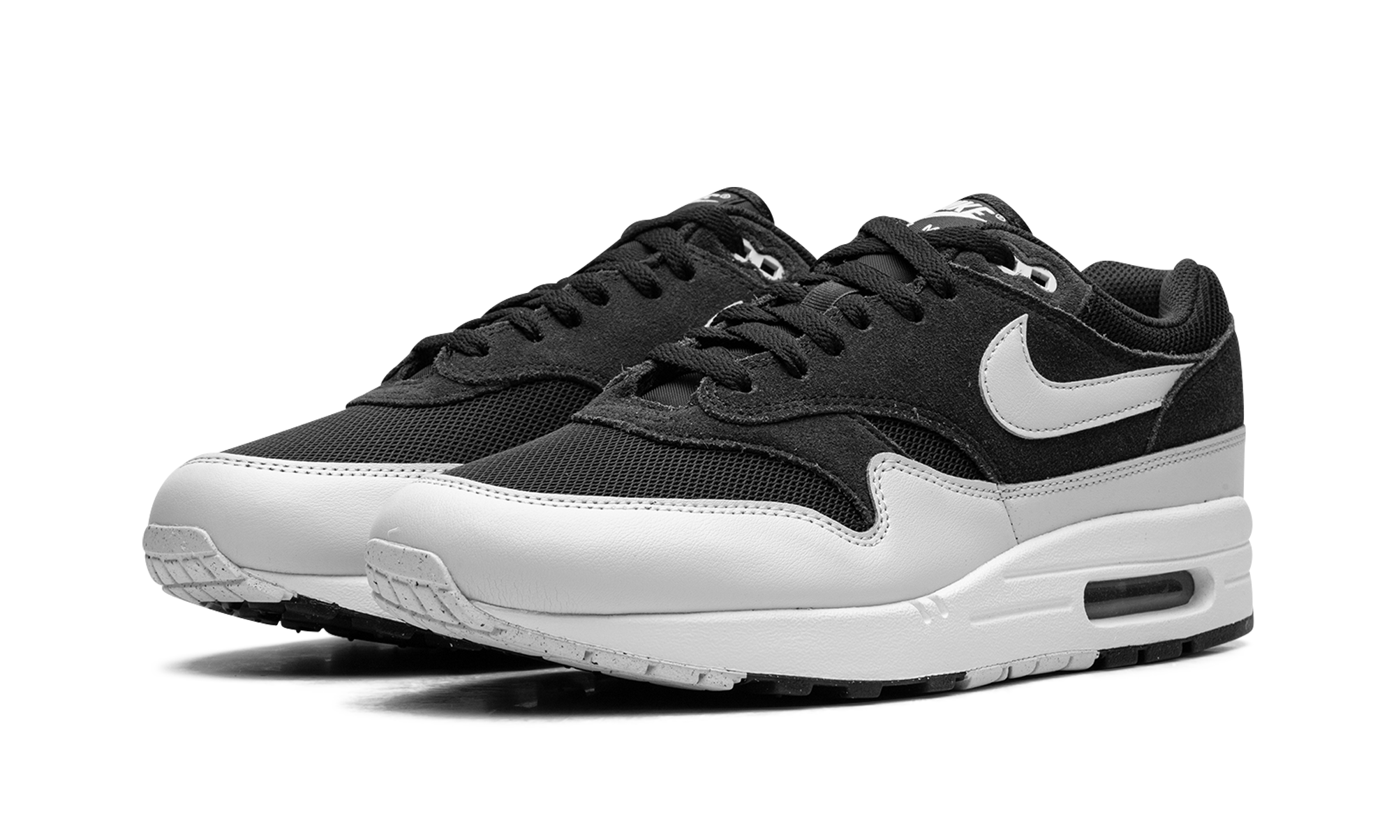 nike air max 1 essential off noir vast grey+FZ5808-007+diagnol left view