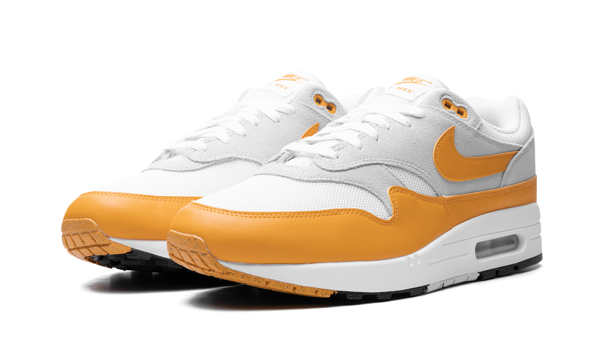nike air max 1 essential university gold+FZ5808-100+diagnol left view
