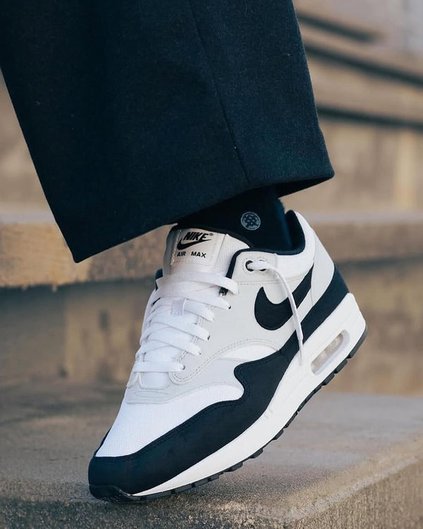 Nike Air Max 1 Essential White Pure Platinum Black, Lifestyle View 1, SKU FZ5808-102