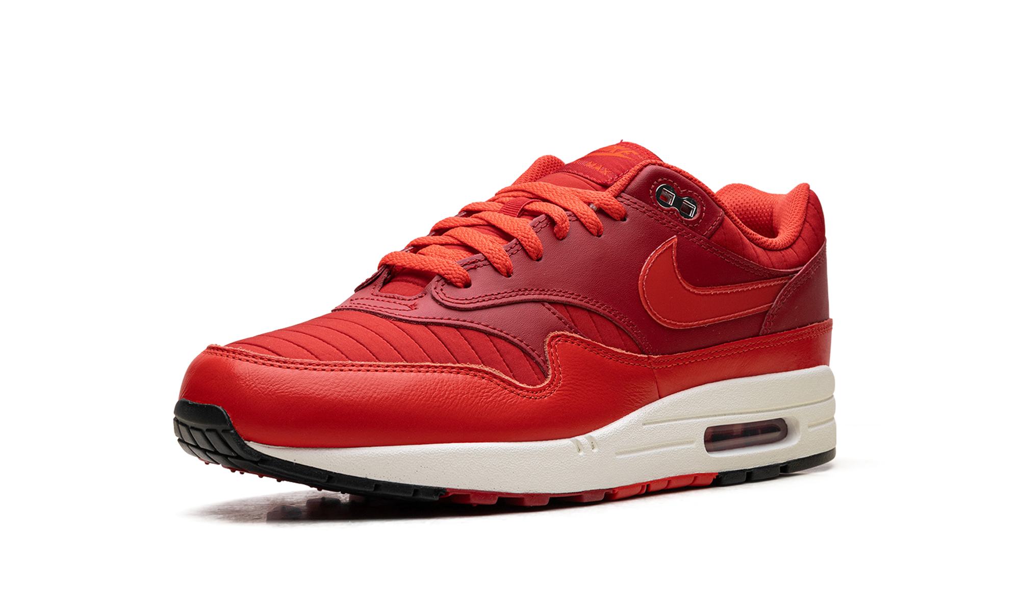 nike air max 1 gym red crimson+HQ3607-687+left diagnol single view