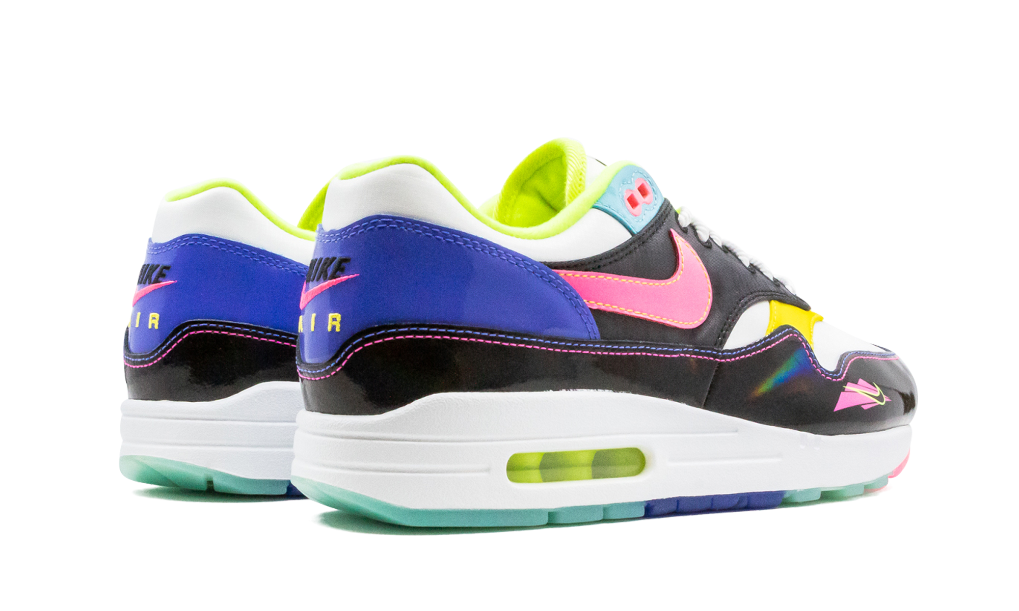 nike air max 1 hyper pink+CZ7920-001+diagnol right behind view
