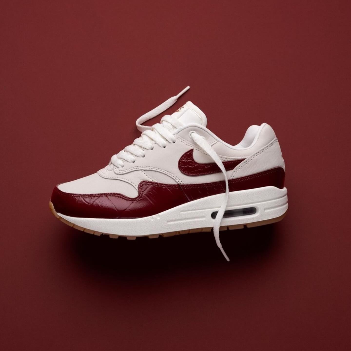 Nike Air Max 1 LX Team Red (Women's), Lifestyle View 1, SKU FJ3169-100