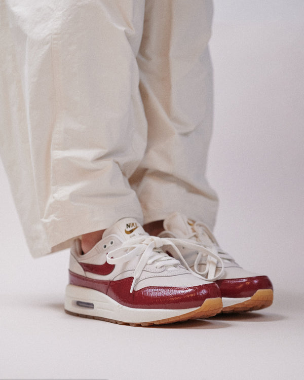 Nike Air Max 1 LX Team Red (Women's), Lifestyle View 3, SKU FJ3169-100
