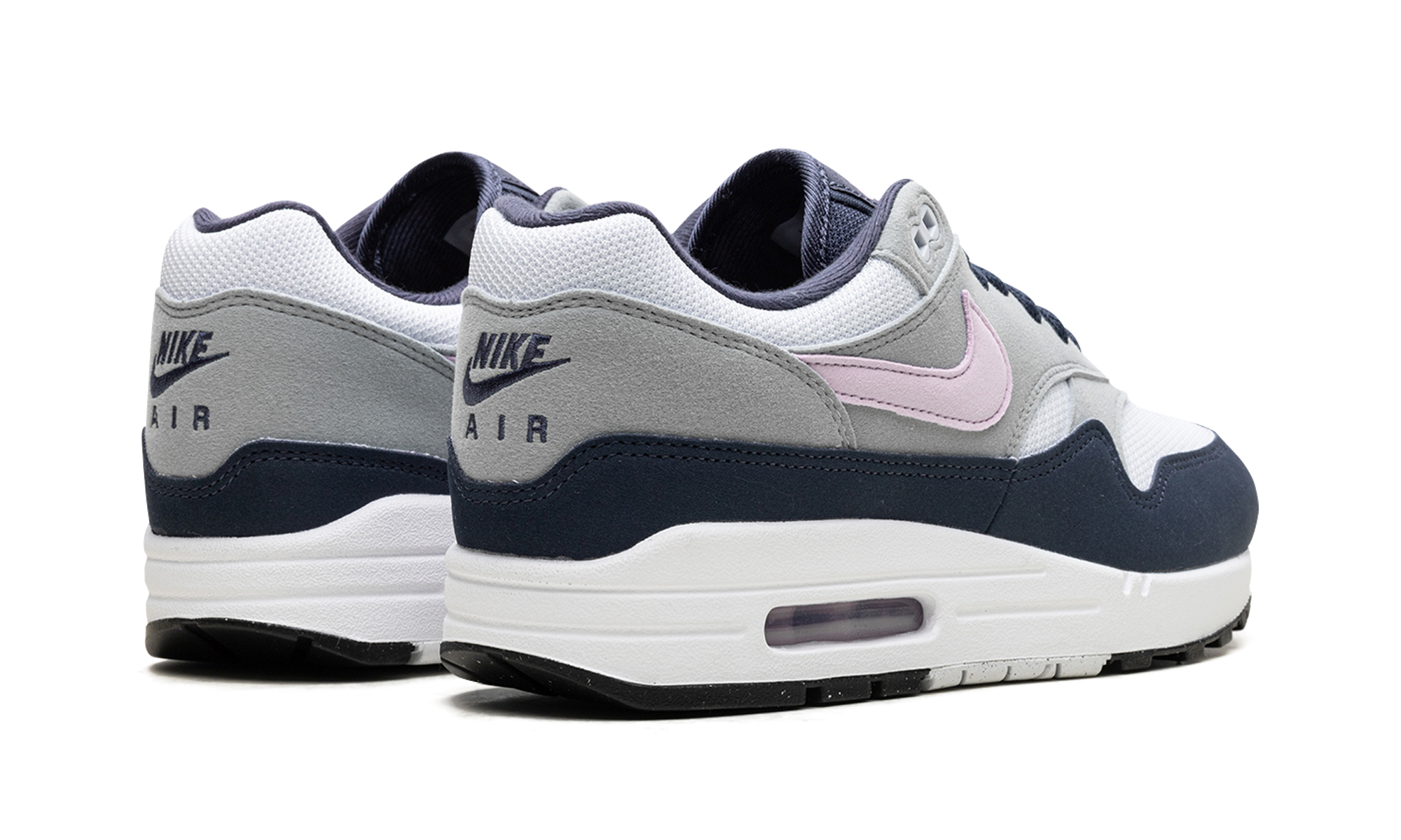 nike air max 1 obsidian lilac bloom+FD9082-001+diagnol right behind view