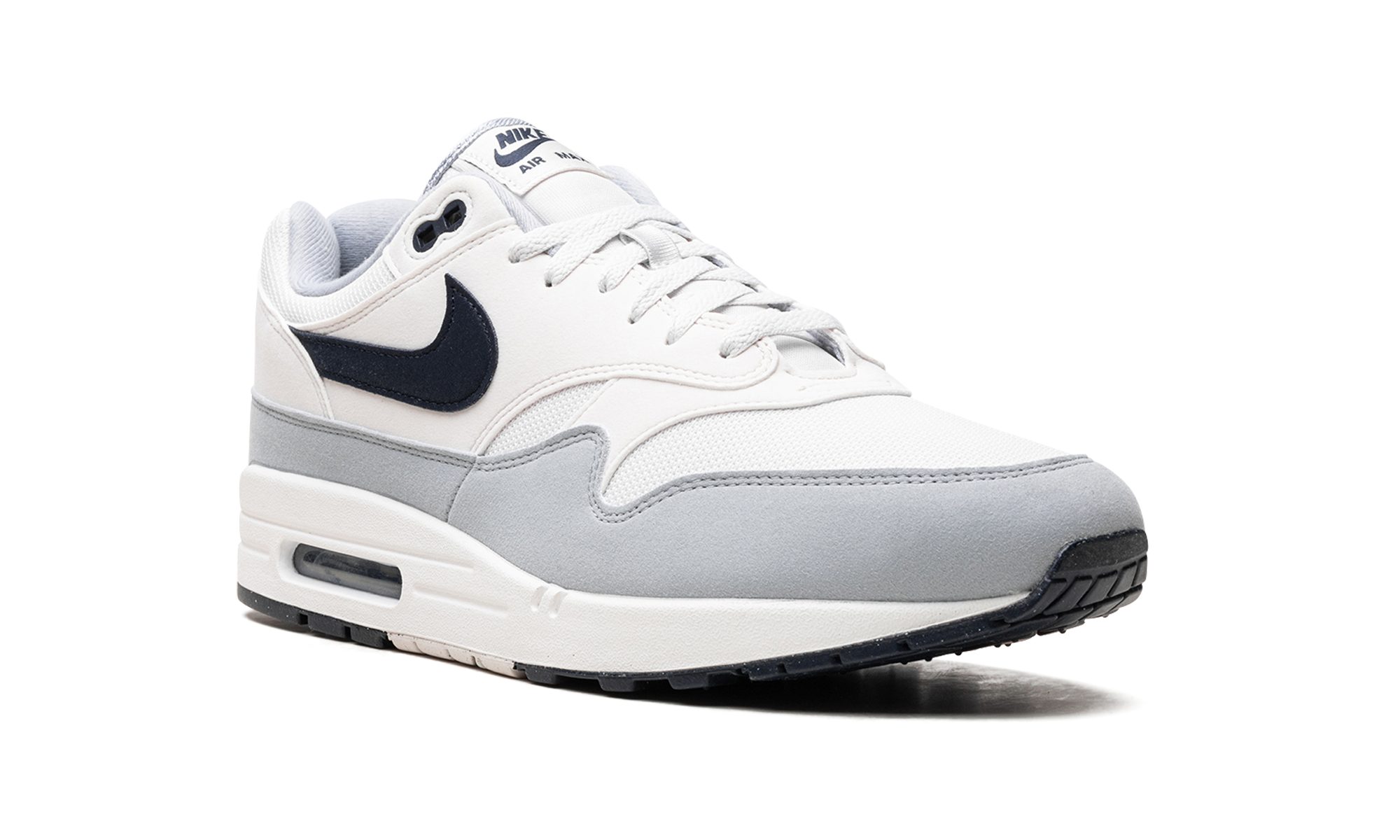 nike air max 1 platinum tint dark obsidian+FD9082-002+diagnol right view
