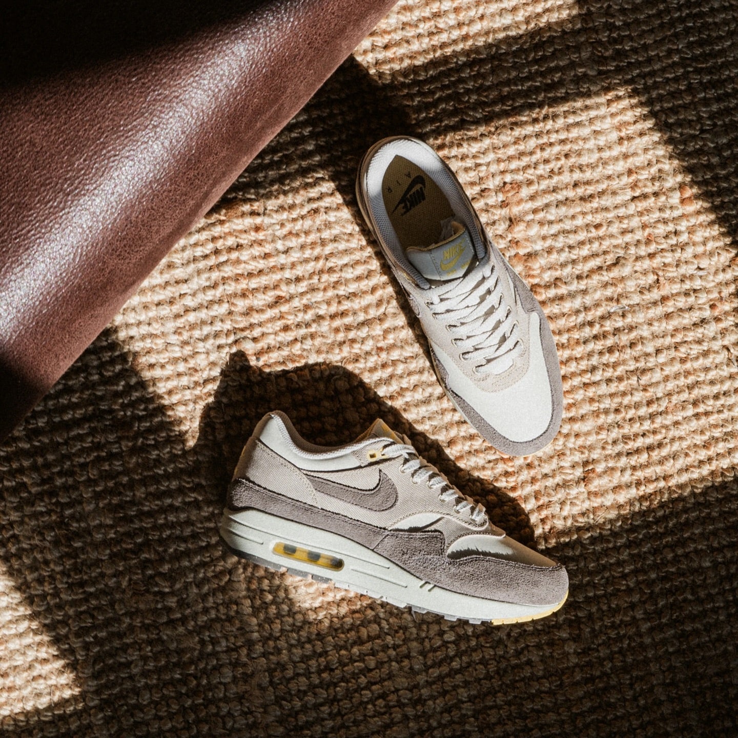 Nike Air Max 1 Premium Cave Stone, Lifestyle View 3, SKU IB6390-001