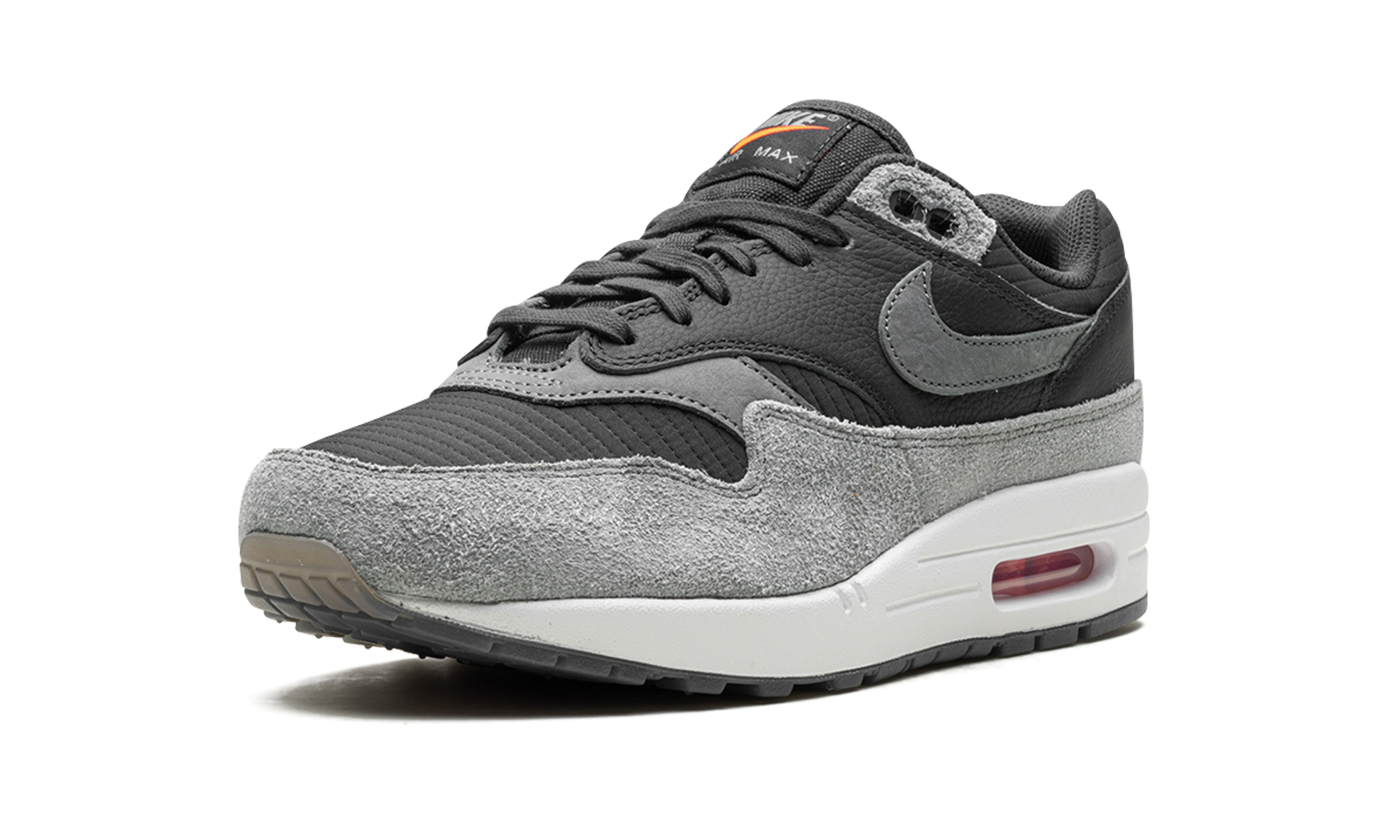 nike air max 1 premium dark smoke grey+HJ9292-070+left diagnol single view