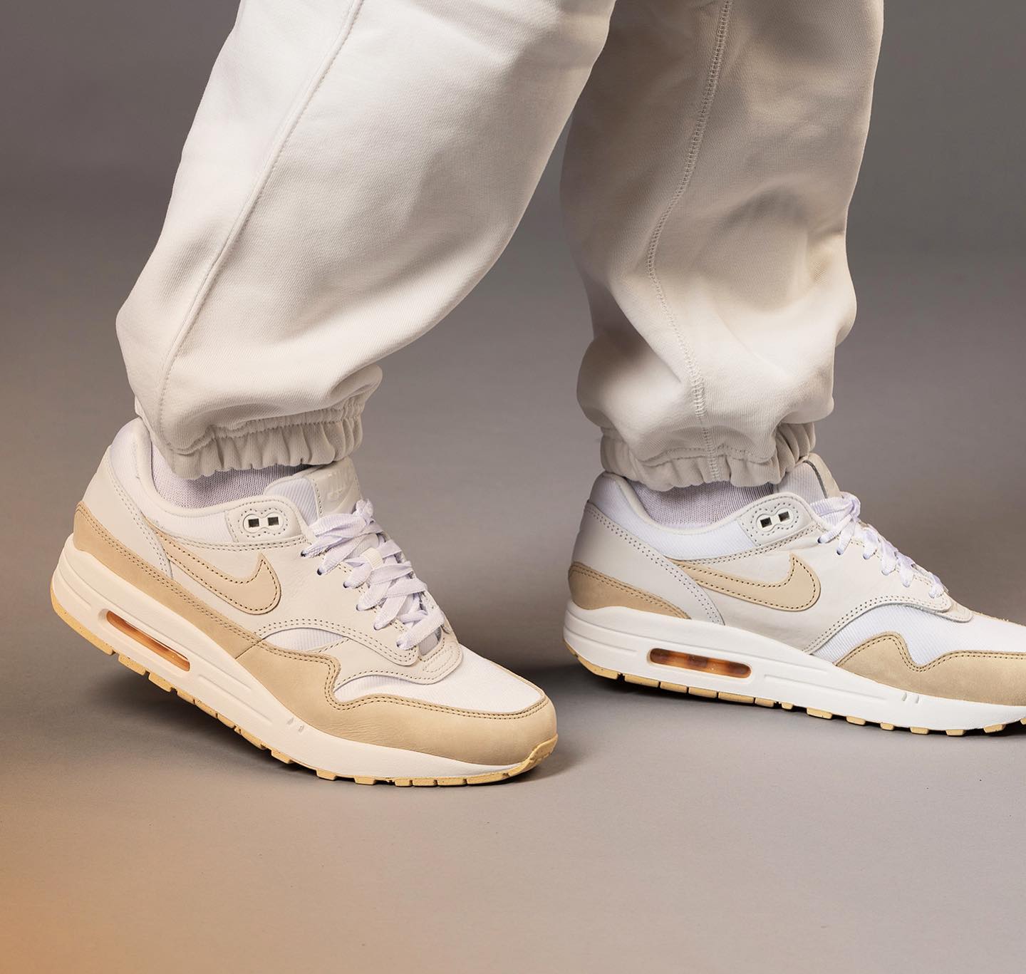 Nike Air Max 1 Premium Sanddrift (Women's), Lifestyle View 1, SKU FB5060-100