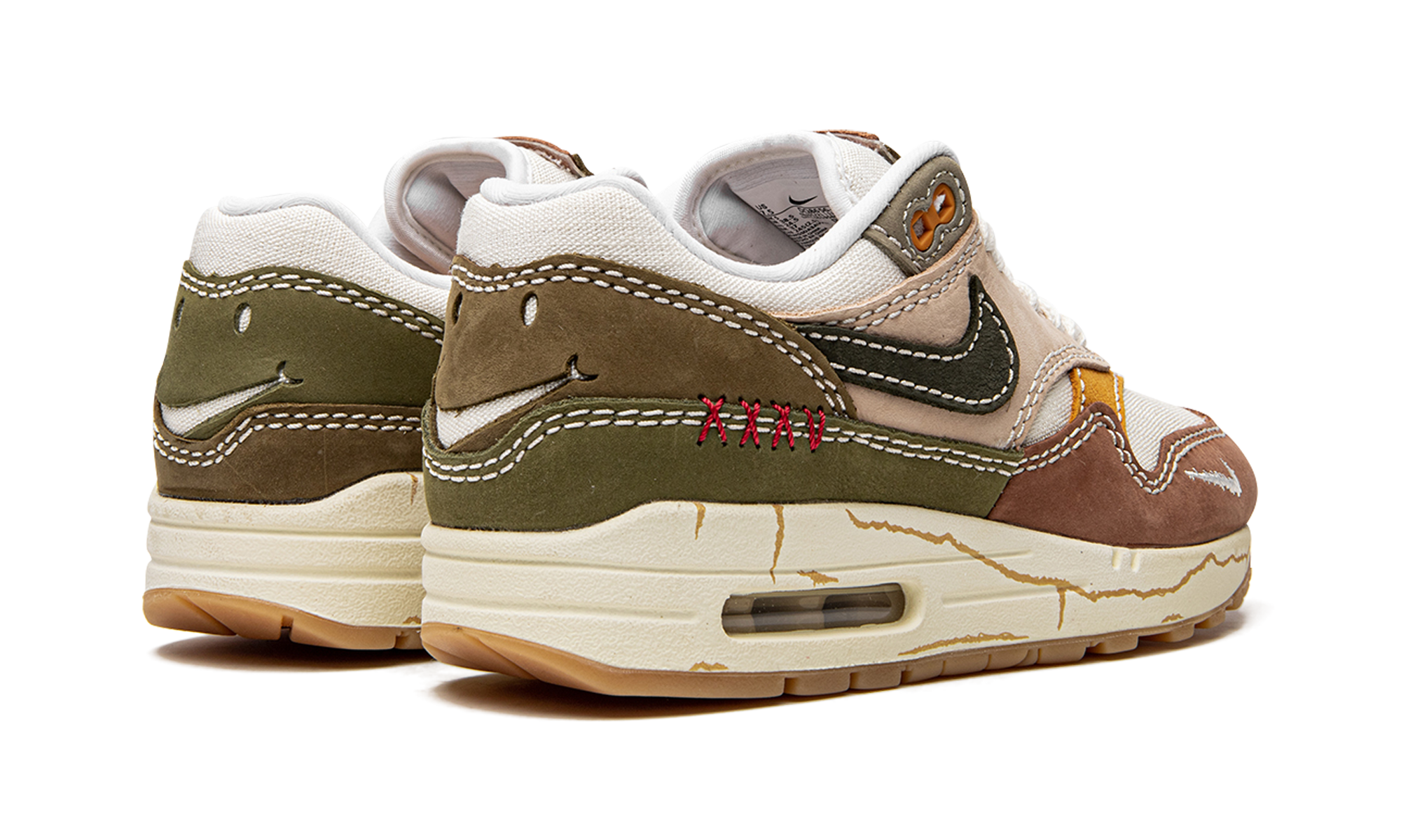 nike air max 1 premium wabi sabi women s+DQ8656-133+diagnol right behind view