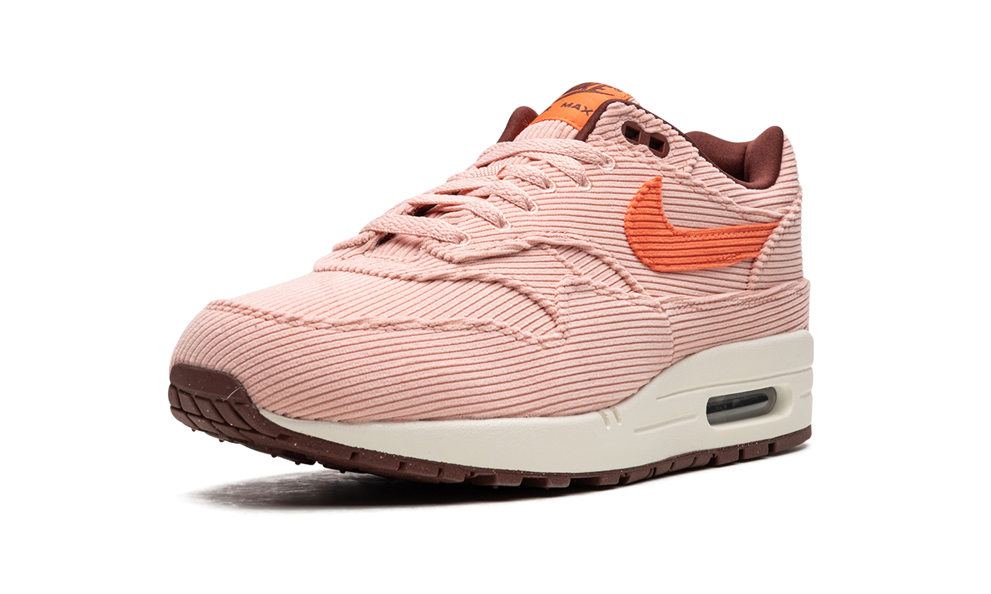 nike air max 1 prm corduroy coral stardust+FB8915-600+left diagnol single view