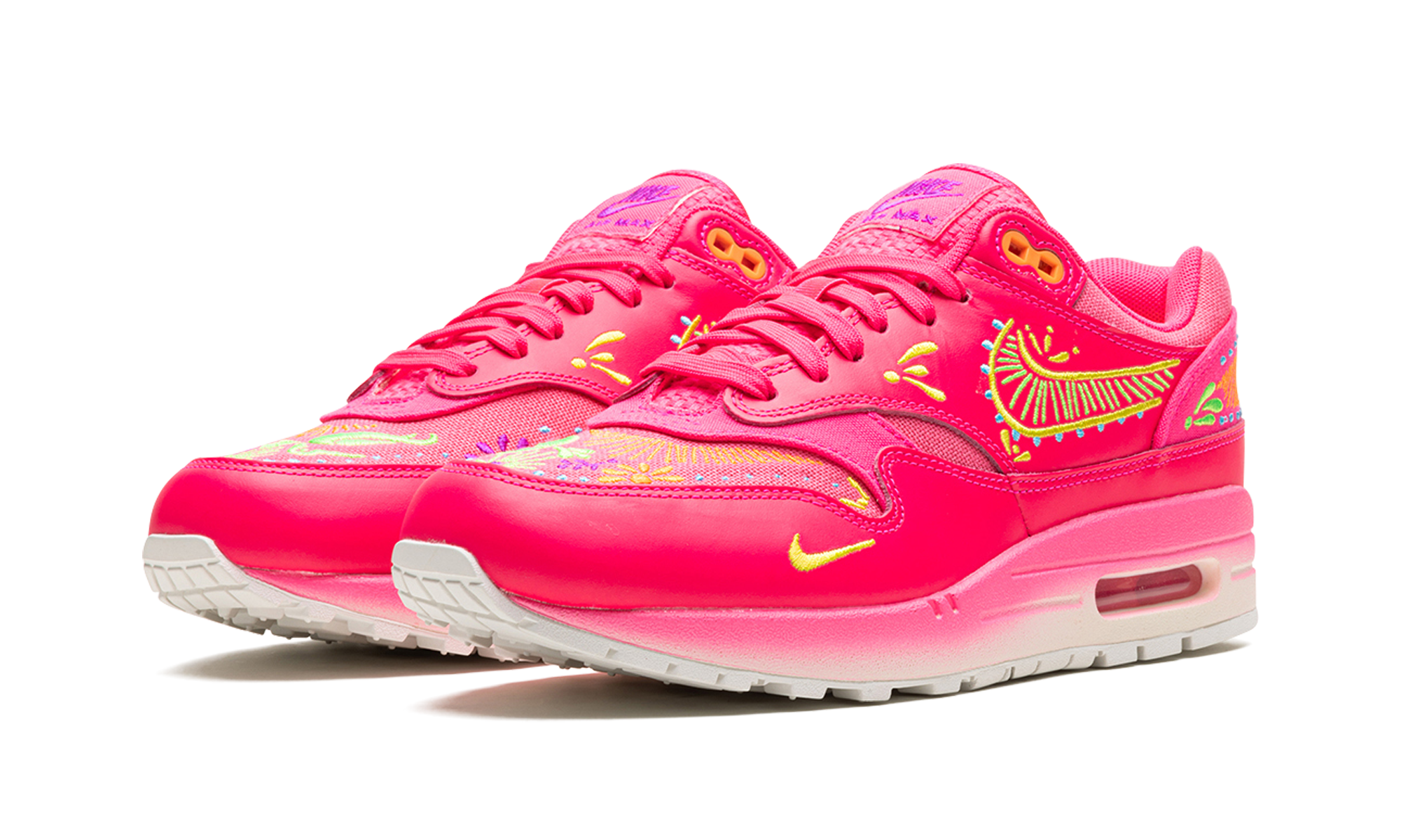 nike air max 1 prm dia de muertos+FQ8172-645+diagnol left view