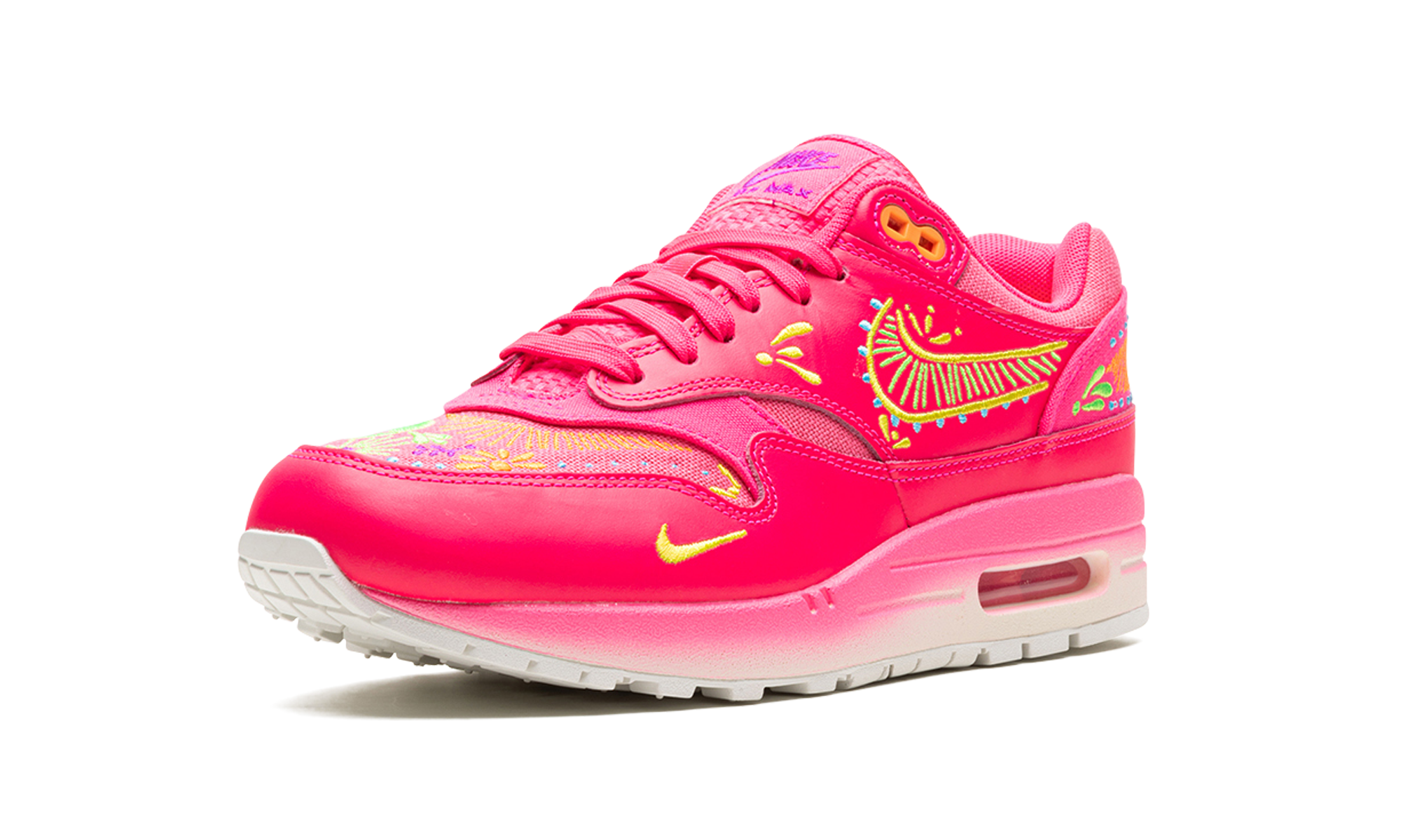 nike air max 1 prm dia de muertos+FQ8172-645+left diagnol single view