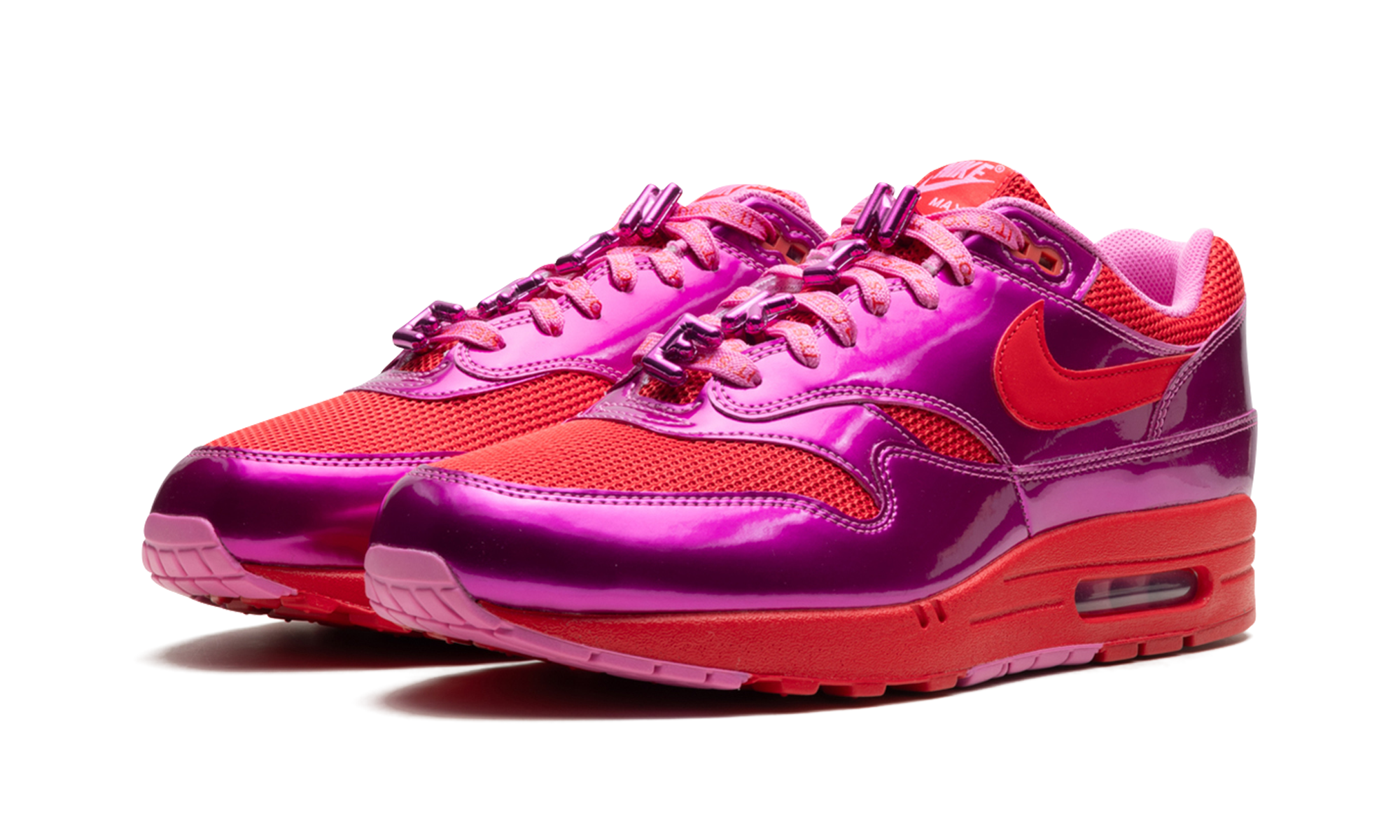 nike air max 1 prm valentines day playful pink+HV2301-600+diagnol left view