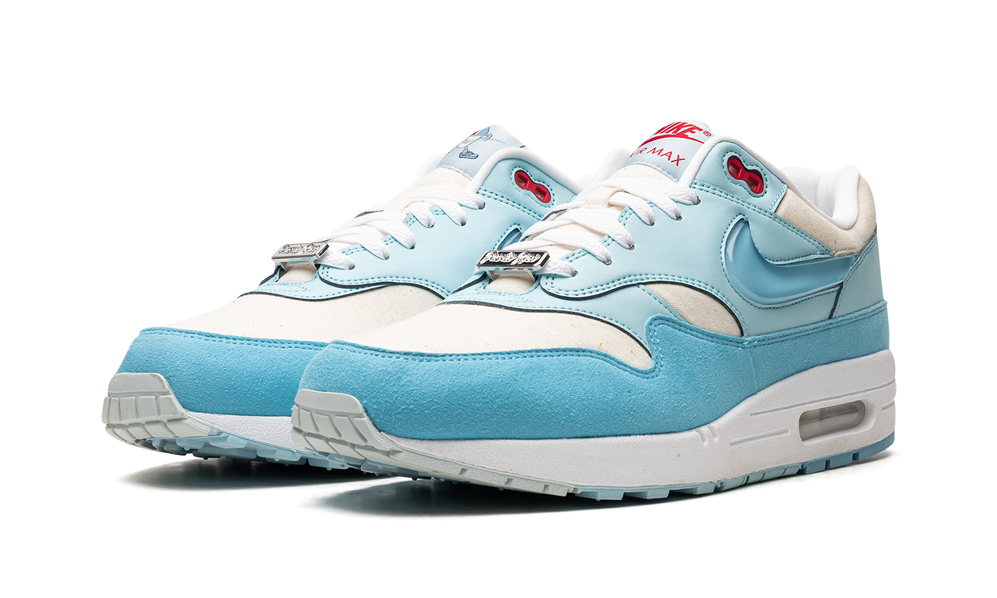 nike air max 1 puerto rico blue gale+FD6955-400+diagnol left view
