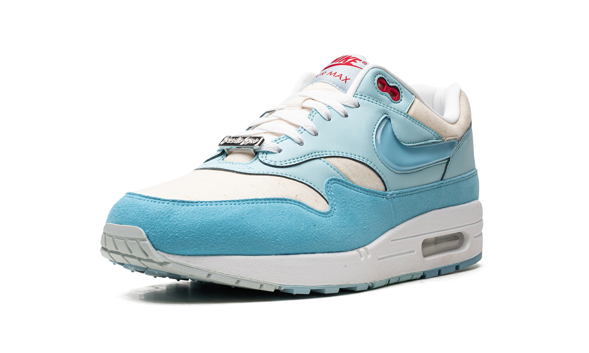 nike air max 1 puerto rico blue gale+FD6955-400+left diagnol single view
