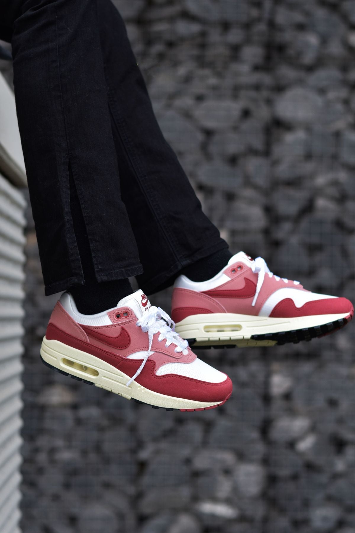 Nike Air Max 1 Red Stardust (Women's), Lifestyle View 3, SKU DZ2628-103