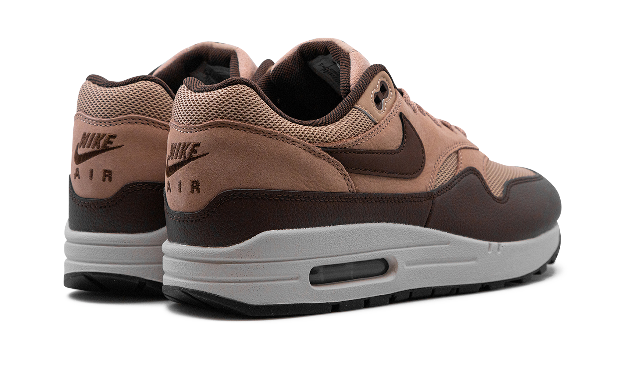nike air max 1 sc cacao wow+FB9660-200+diagnol right behind view