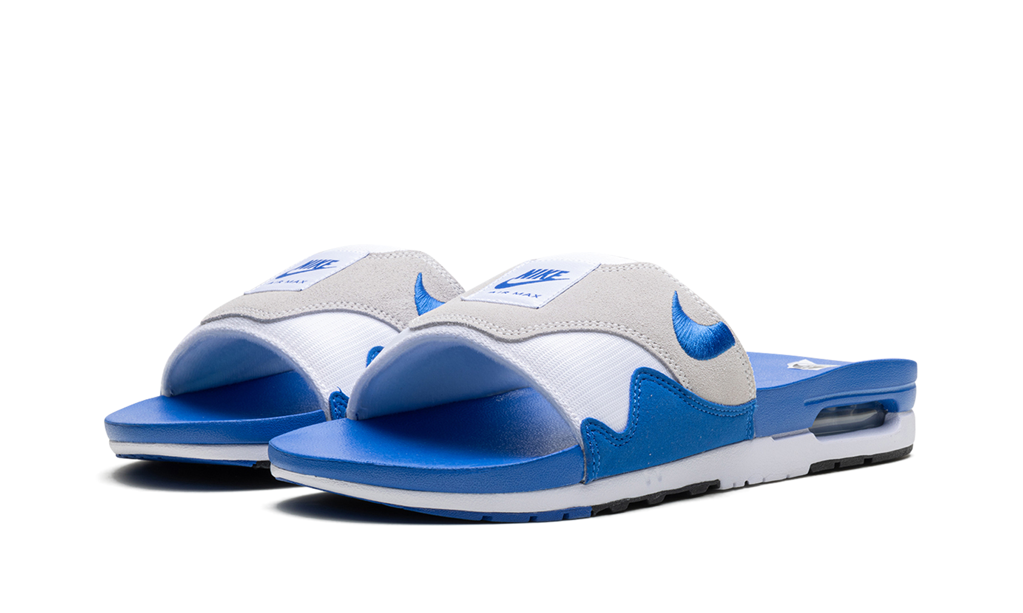 nike air max 1 slide royal+FJ4007-100+diagnol left view