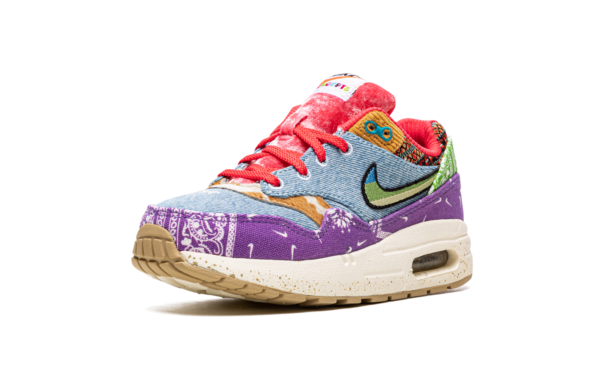 nike air max 1 sp concepts far out ps+DR2362-100+left diagnol single view