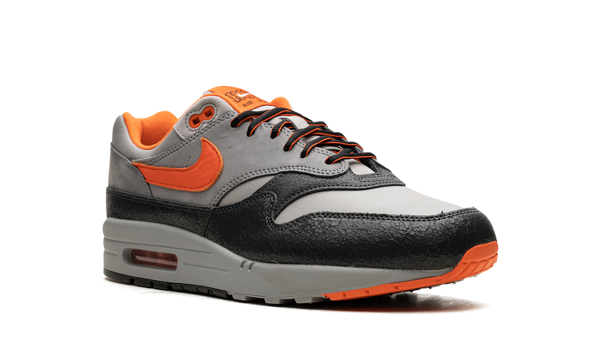 nike air max 1 sp huf brilliant orange+HF3713-001+diagnol right view