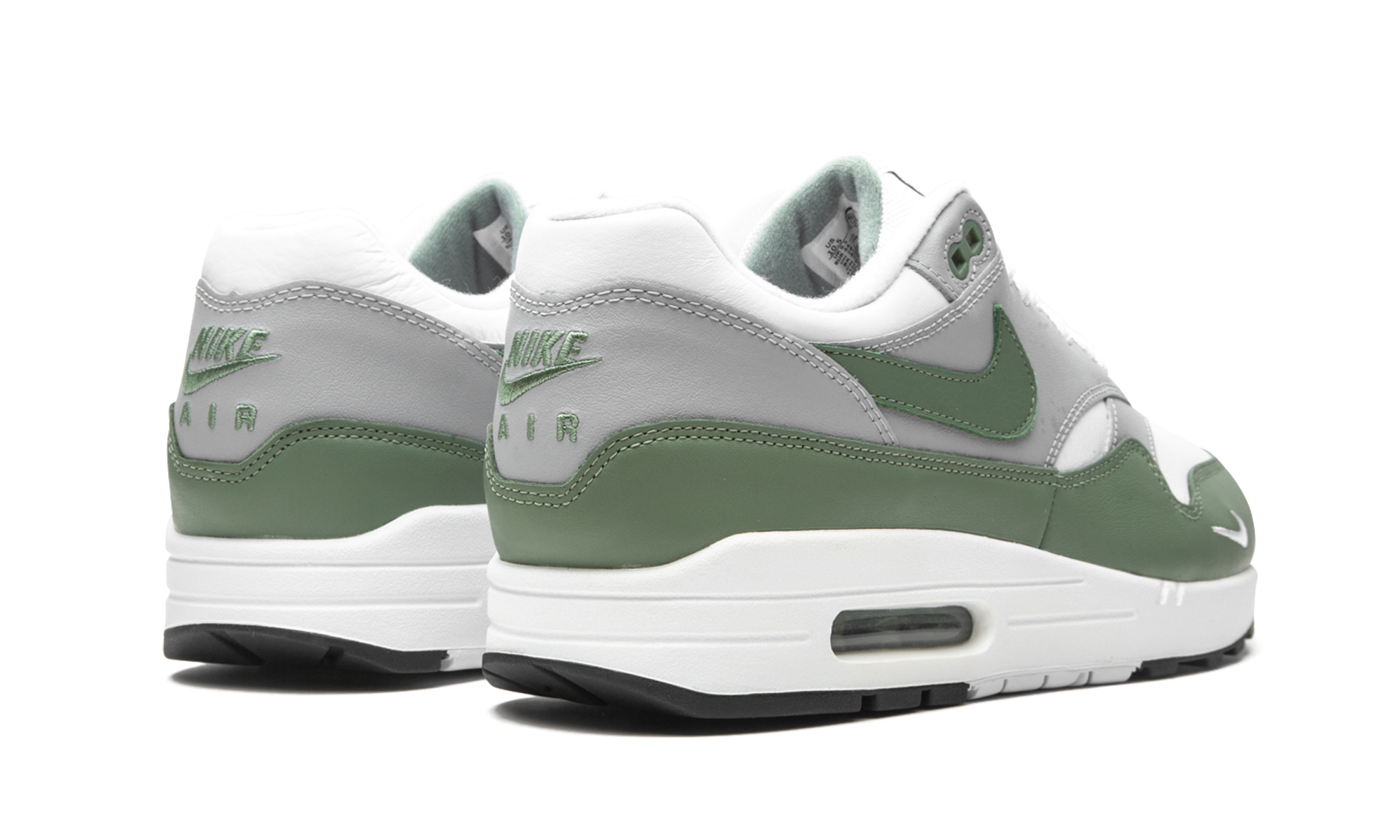 nike air max 1 spiral sage+DB5074-100+diagnol right behind view