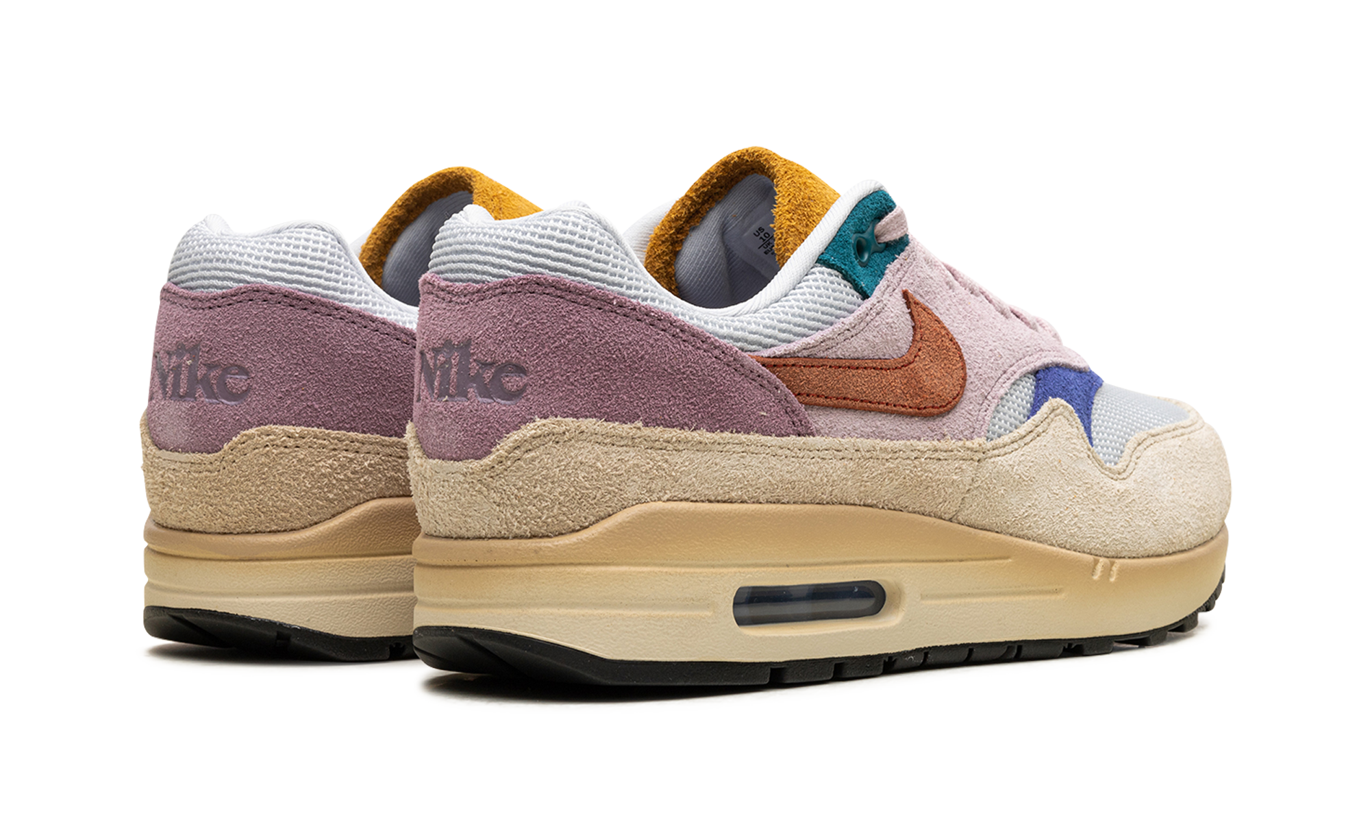nike air max 1 tan lines women s+FN7200-224+diagnol right behind view