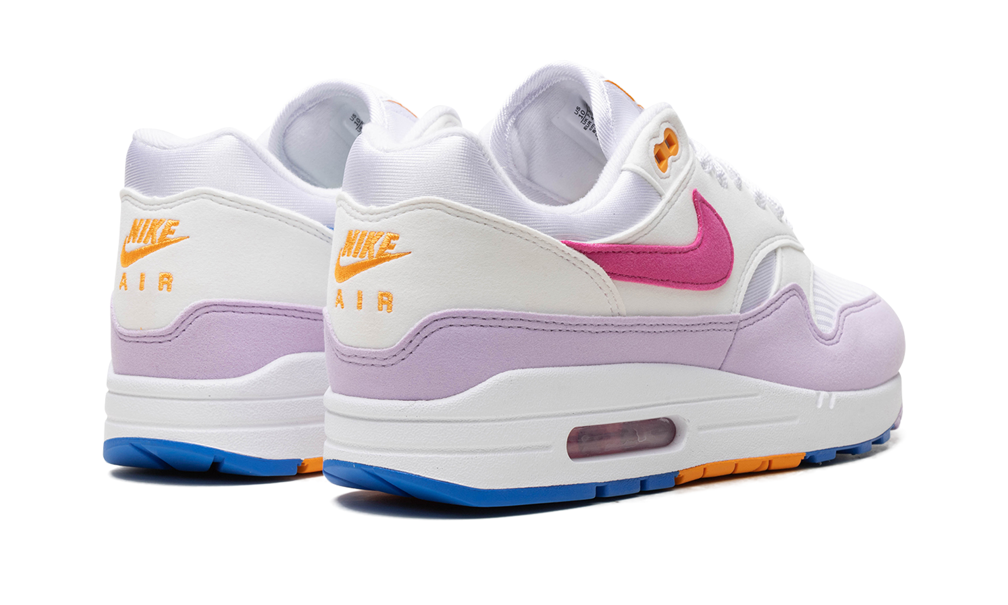 nike air max 1 white alchemy pink women s+HF5071-100+diagnol right behind view