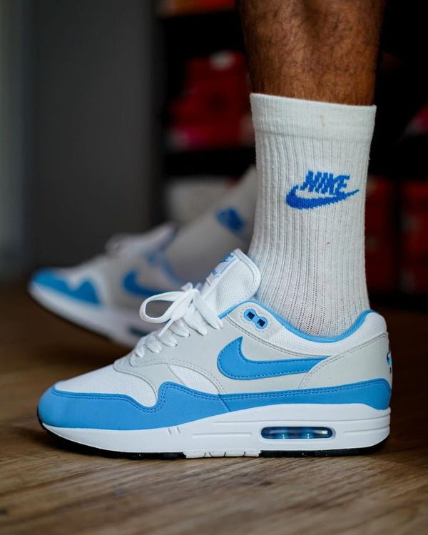 Nike Air Max 1 White University Blue, Lifestyle View 1, SKU FD9082-103