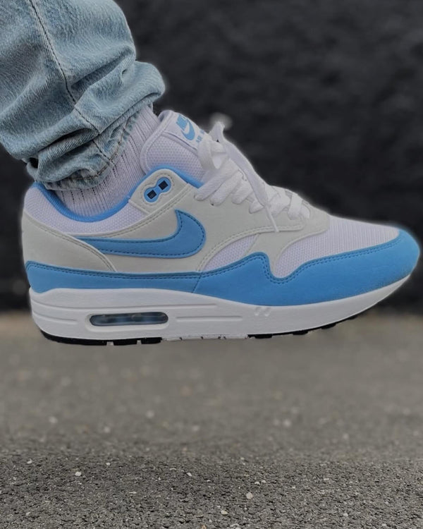 Nike Air Max 1 White University Blue, Lifestyle View 2, SKU FD9082-103