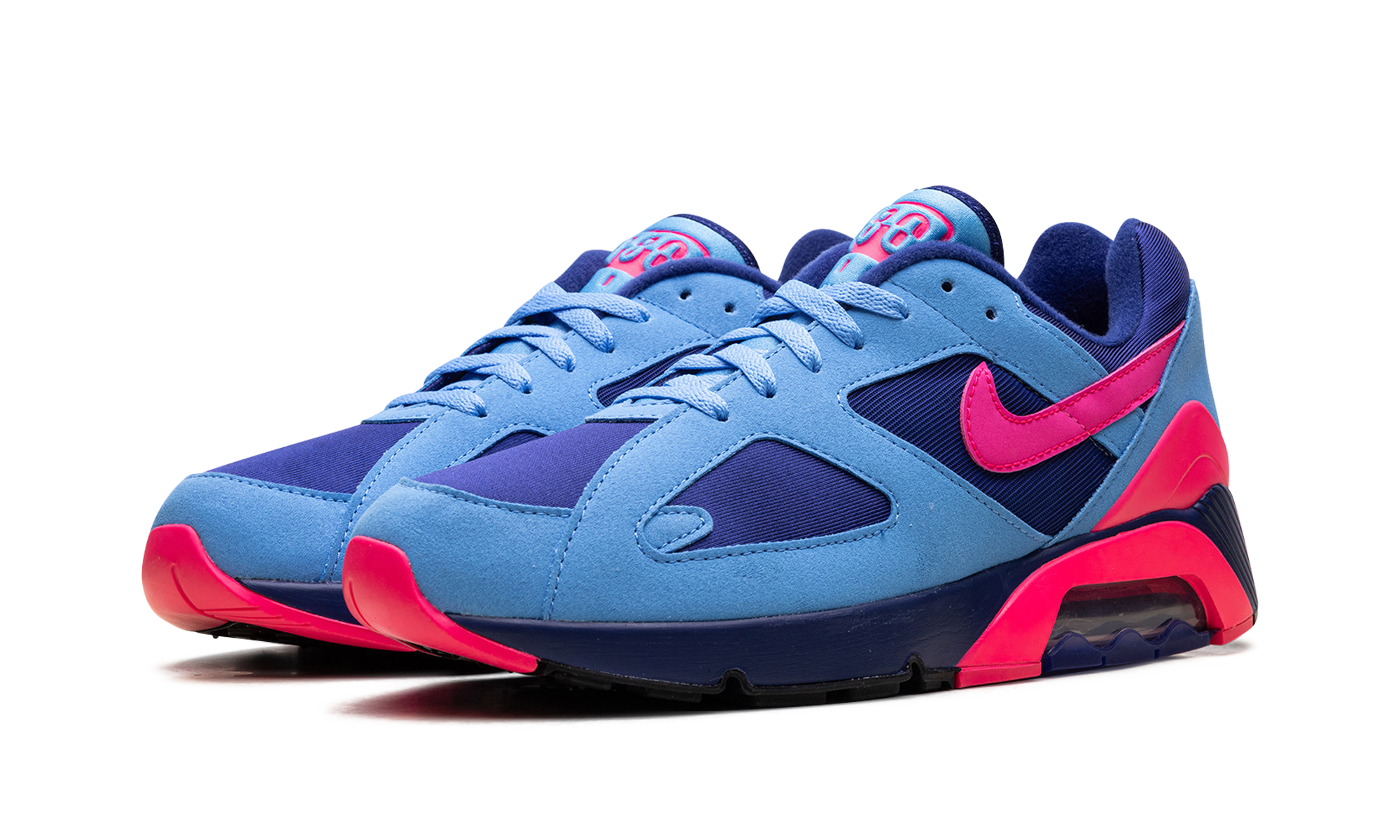 nike air max 180 university blue hyper pink+HQ1706-401+diagnol left view