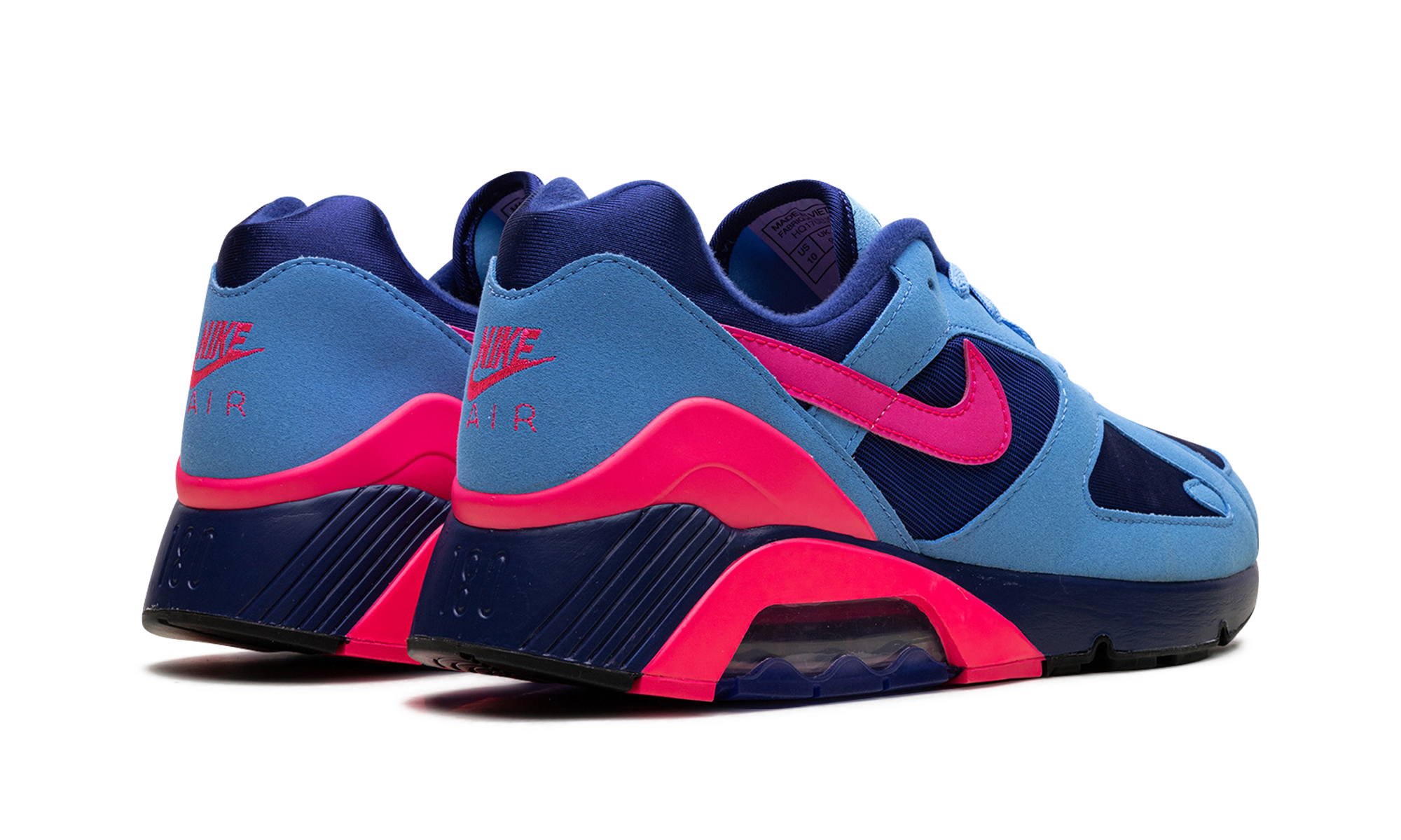 nike air max 180 university blue hyper pink+HQ1706-401+diagnol right behind view