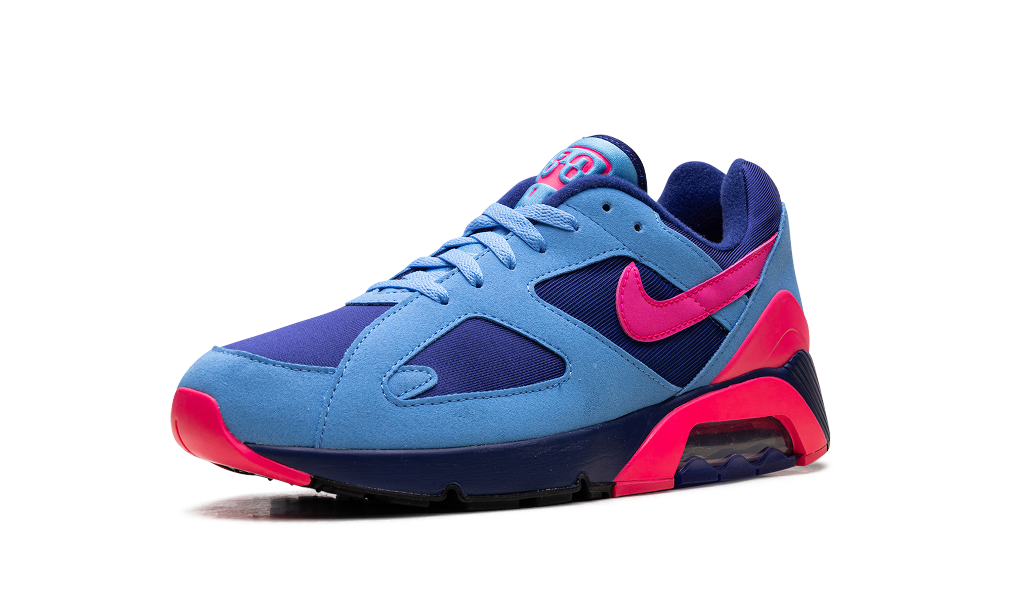 nike air max 180 university blue hyper pink+HQ1706-401+left diagnol single view