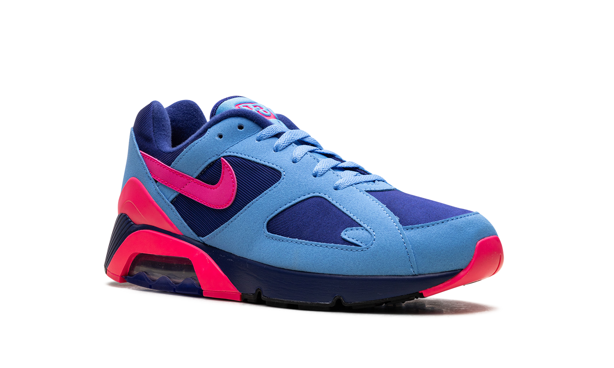 nike air max 180 university blue hyper pink+HQ1706-401+diagnol right view