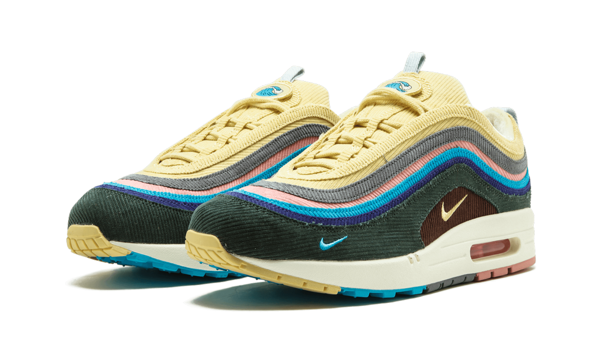 nike air max 1 97 sean wotherspoon all accessories and dustbag+AJ4219-400+diagnol left view