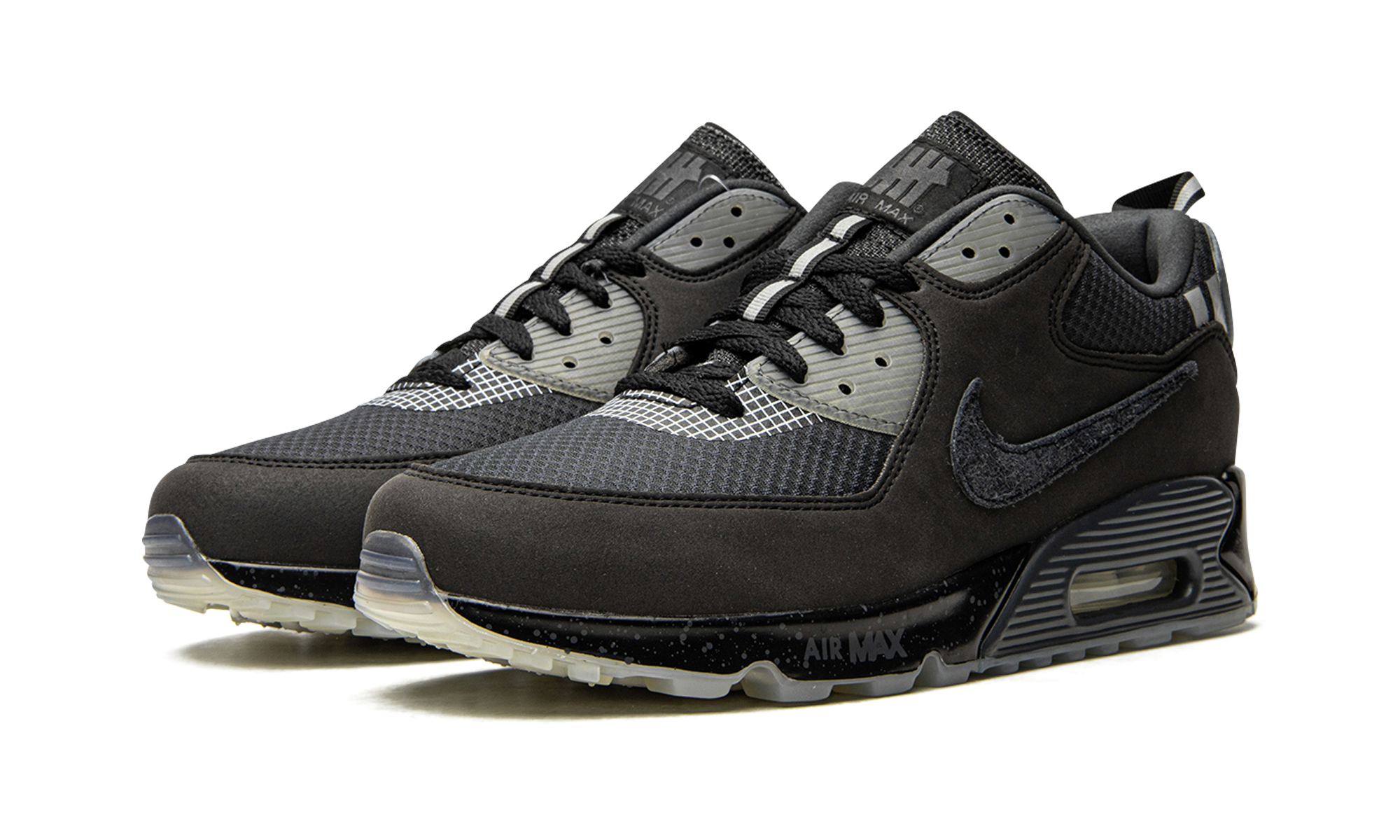 nike air max 90 20 undefeated black+CQ2289-002+diagnol left view
