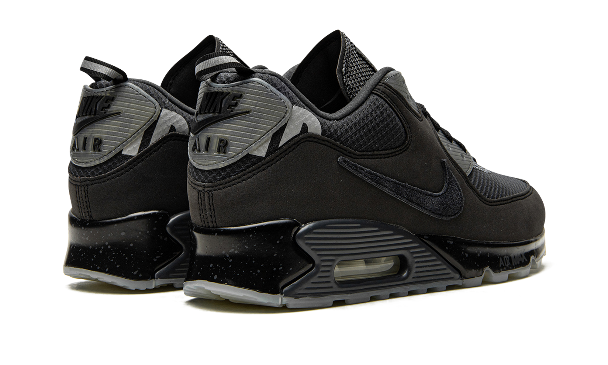 nike air max 90 20 undefeated black+CQ2289-002+diagnol right behind view