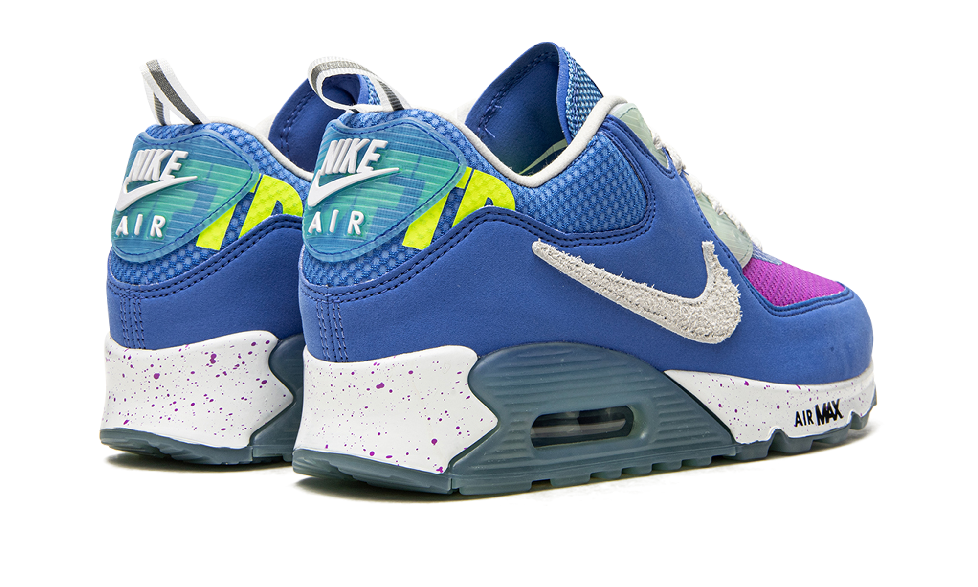 nike air max 90 20 undefeated blue+CQ2289-400+diagnol right behind view