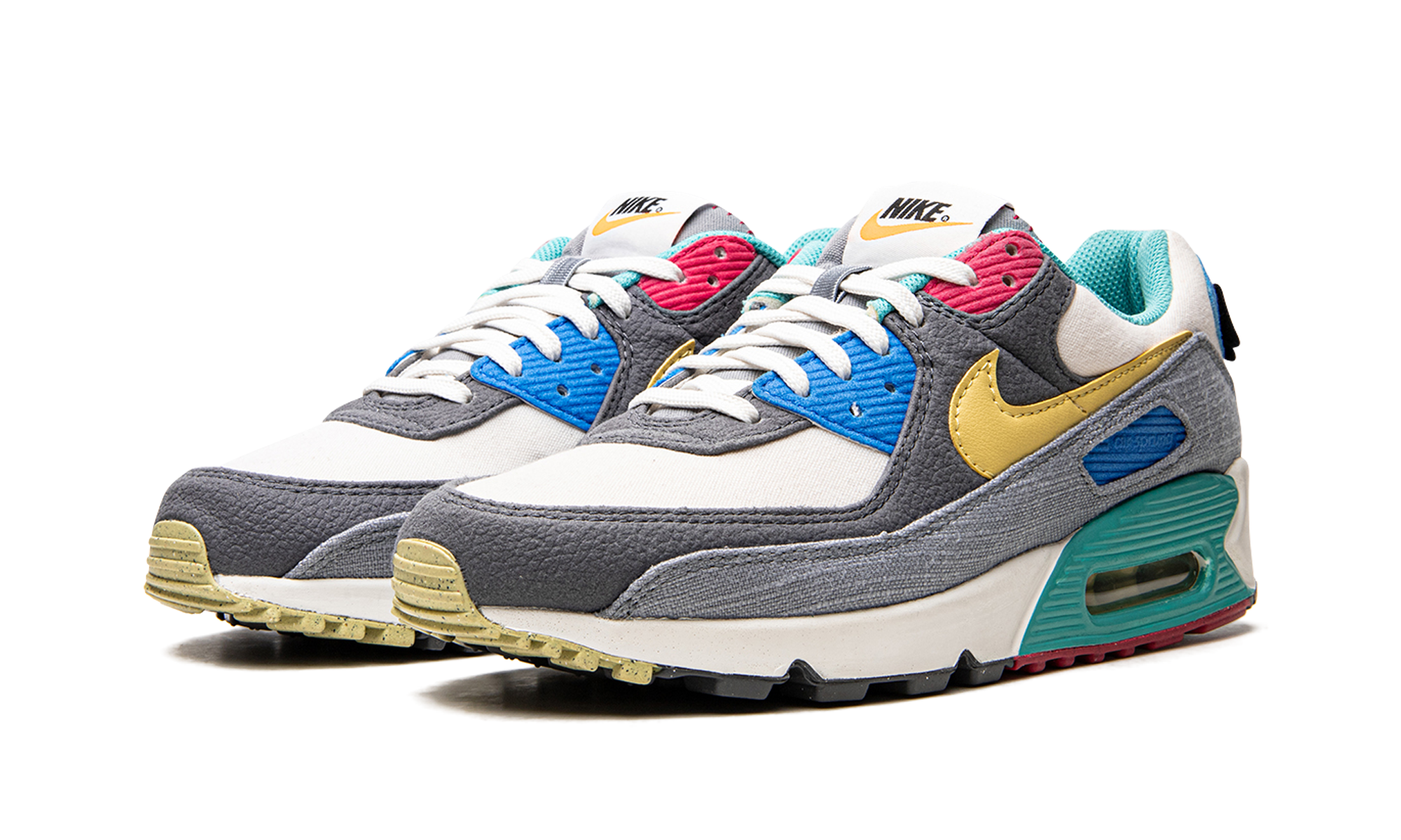 nike air max 90 air sprung iron grey+DM8171-001+diagnol left view