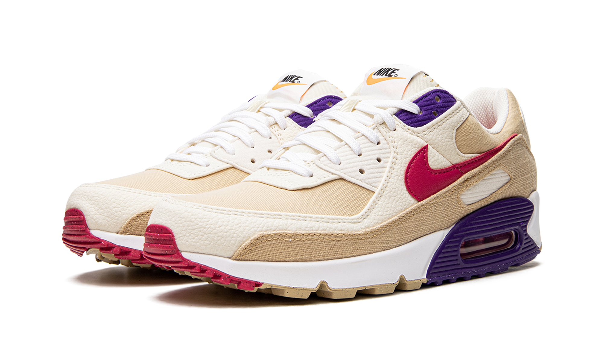 nike air max 90 air sprung sesame+DM8171-200+diagnol left view