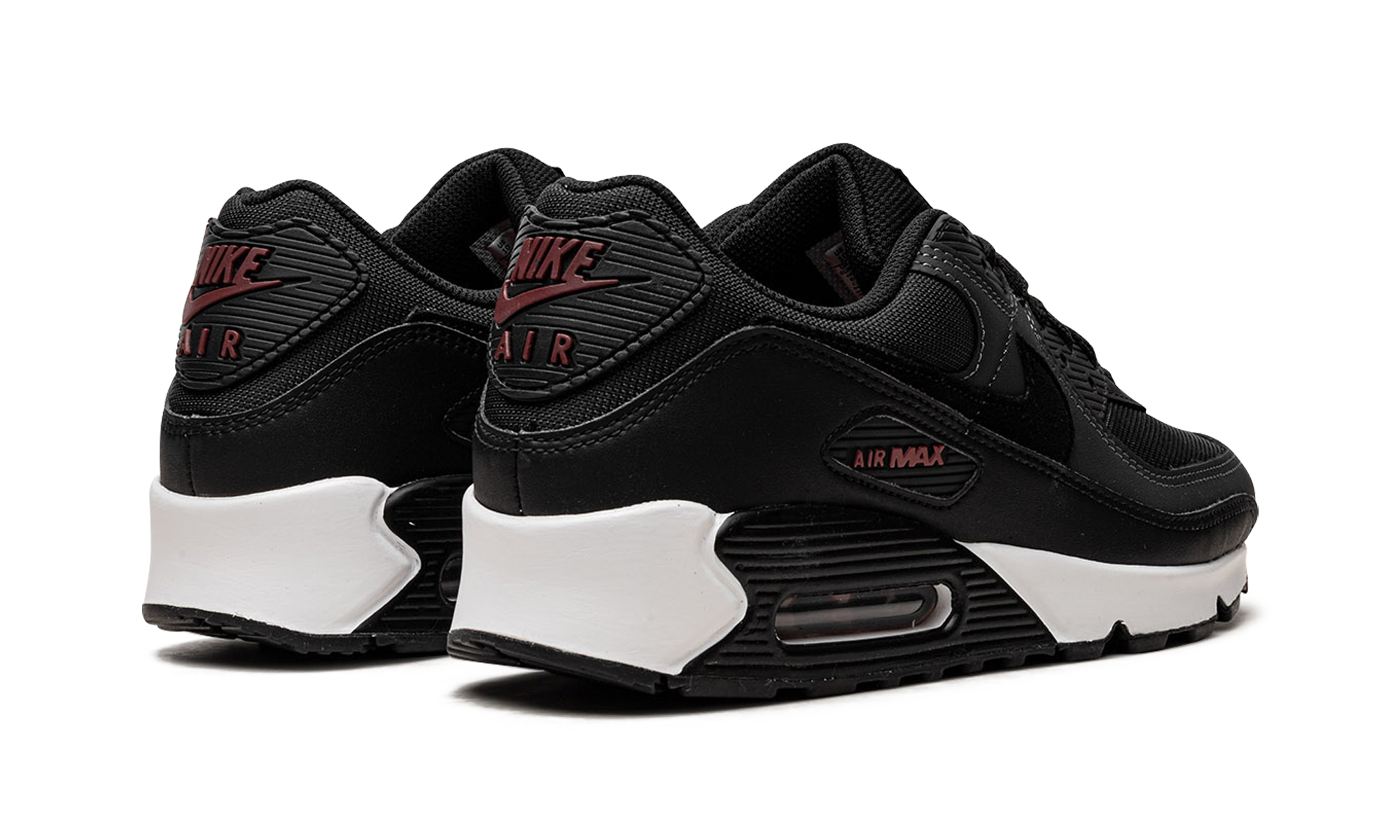 nike air max 90 anthracite team red+DQ4071-001+diagnol right behind view