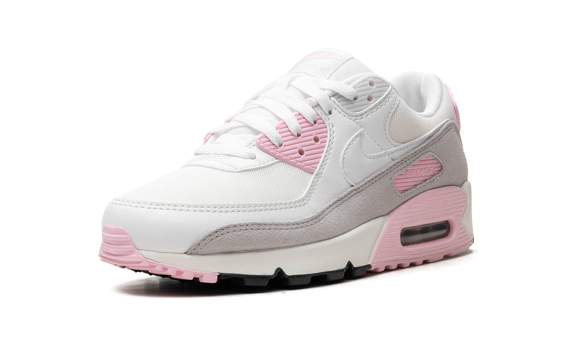 nike air max 90 athletic department white pink women s+FN7489-100+left diagnol single view