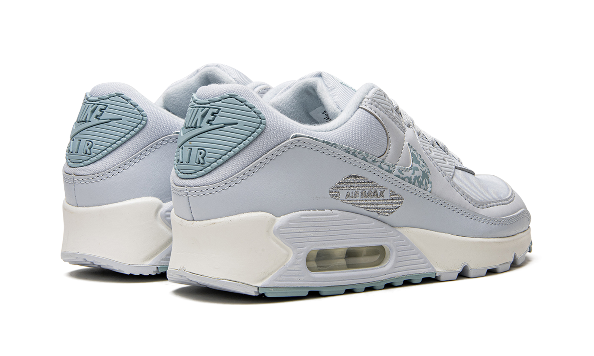 nike air max 90 aura ocean cube women s+DJ5415-400+diagnol right behind view