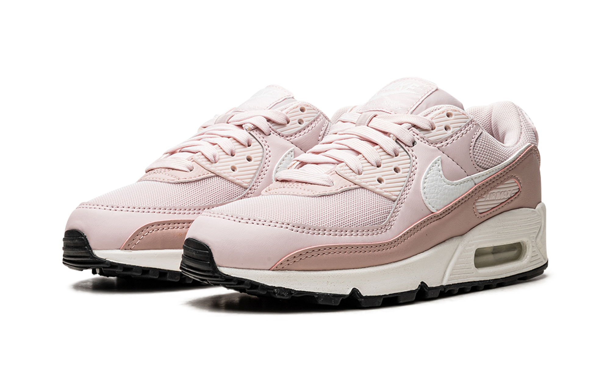 nike air max 90 barely rose pink oxford black women s+DH8010-600+diagnol left view