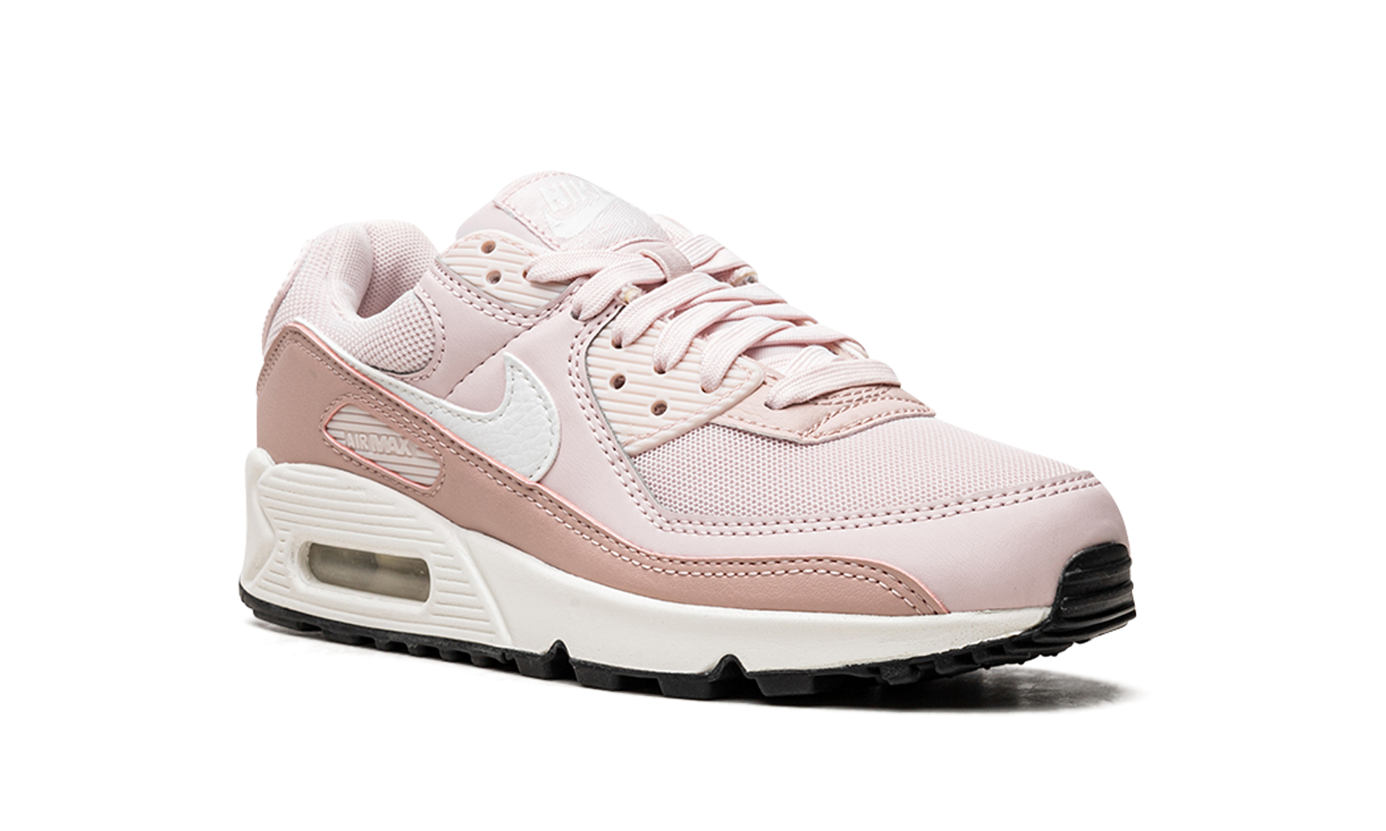nike air max 90 barely rose pink oxford black women s+DH8010-600+diagnol right view