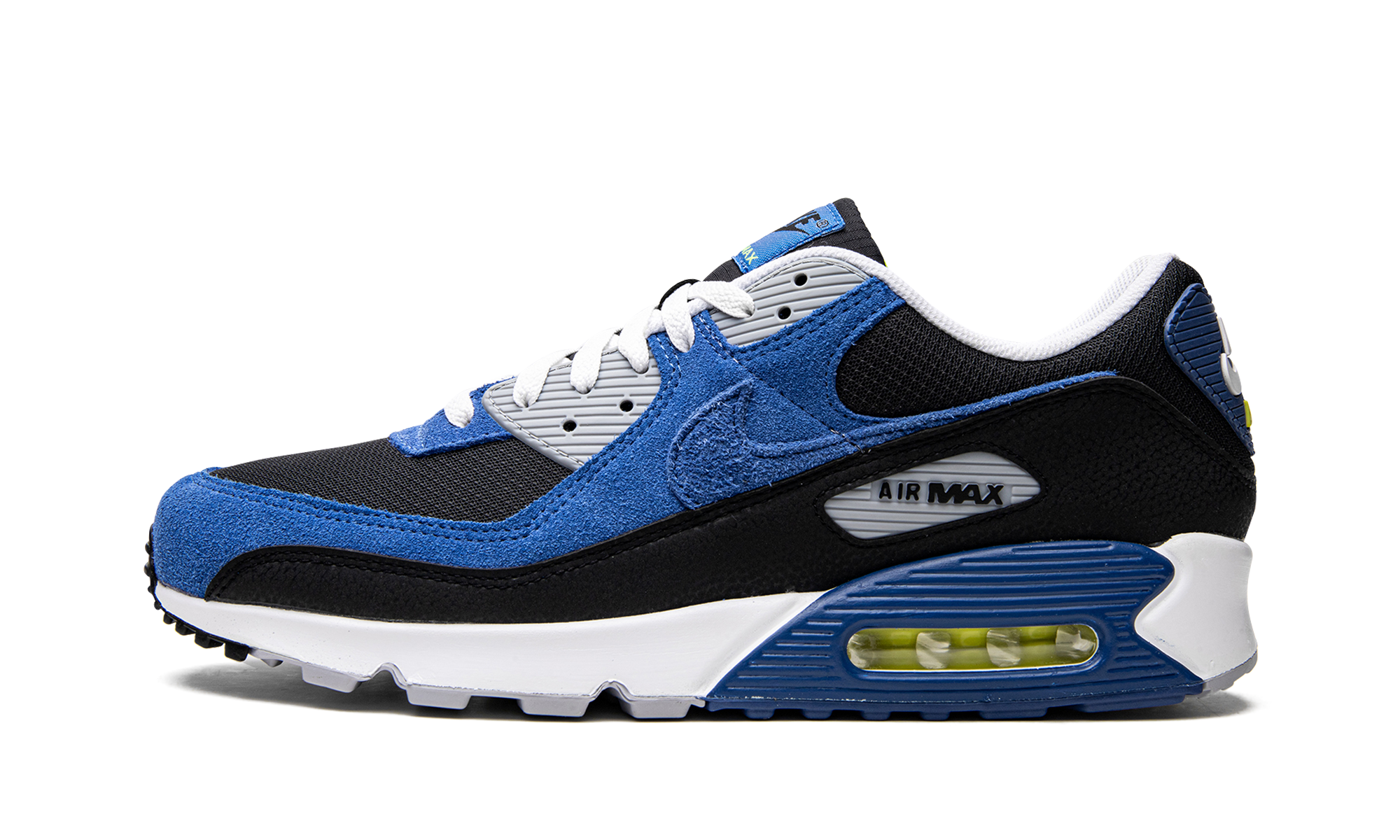 nike air max 90 black atlantic blue+DM0029-001+diagnol right view 1