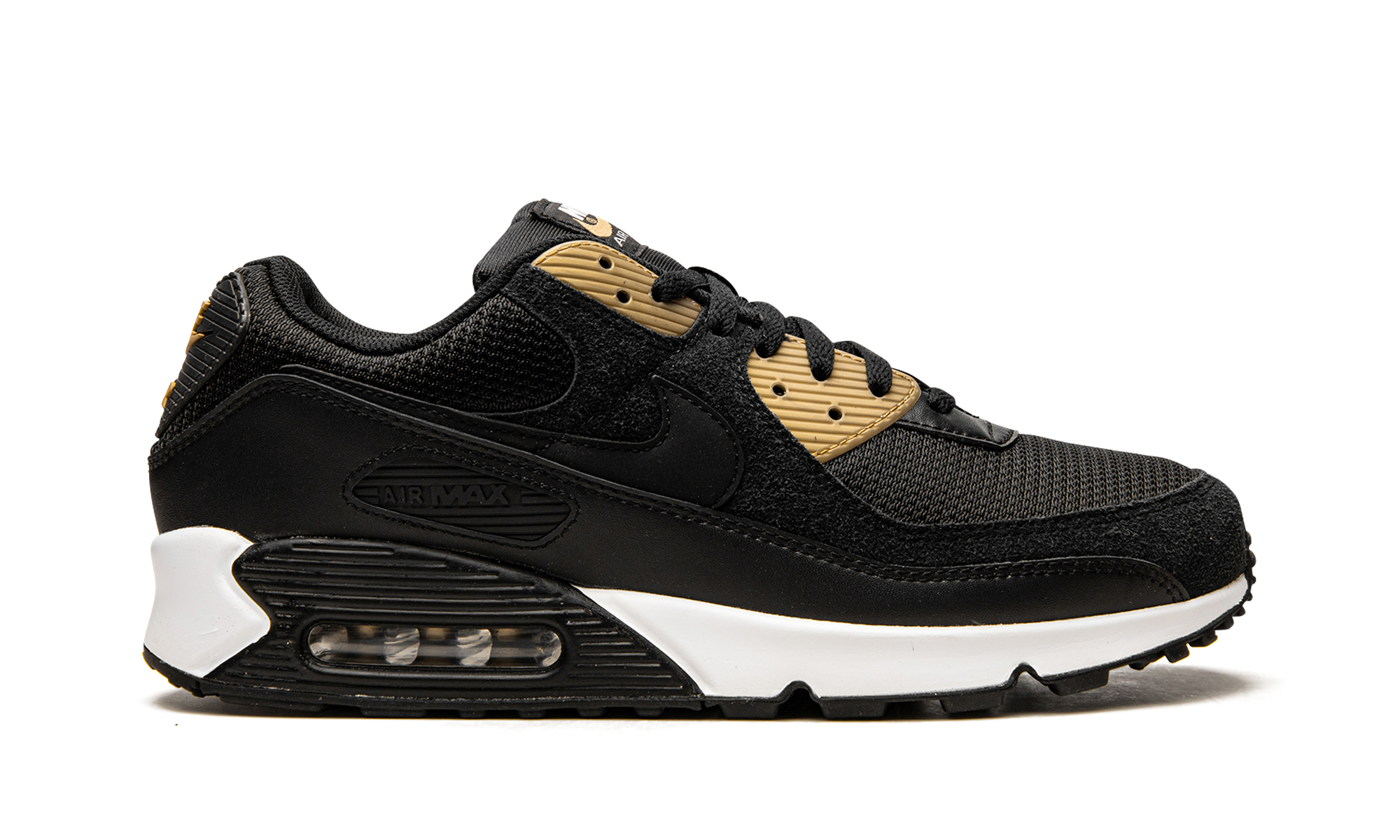 nike air max 90 black gold+DM7557-001+right view