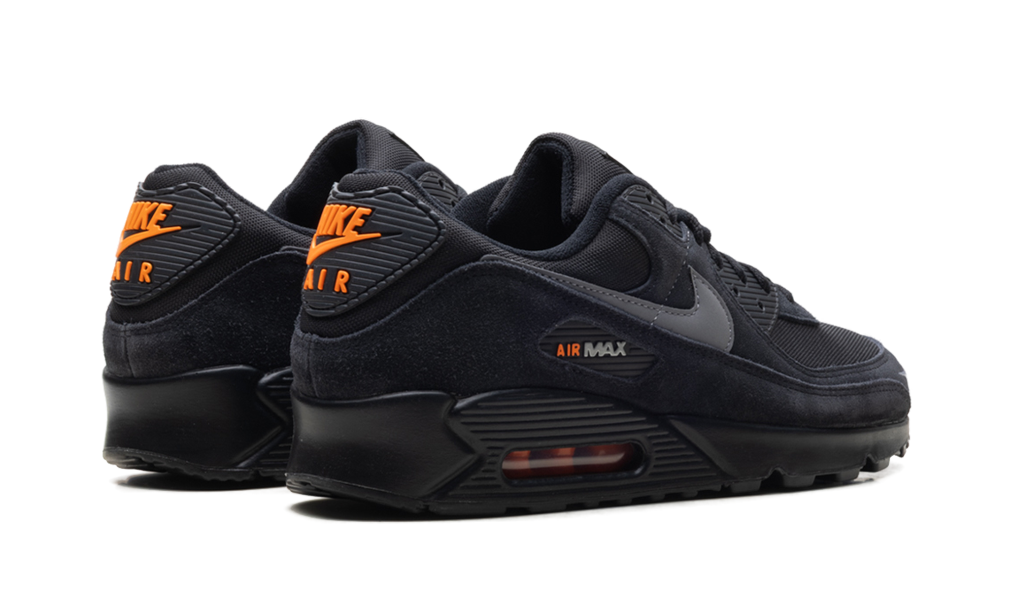 Nike Air Max 90 Black Metallic Cool Grey Orange